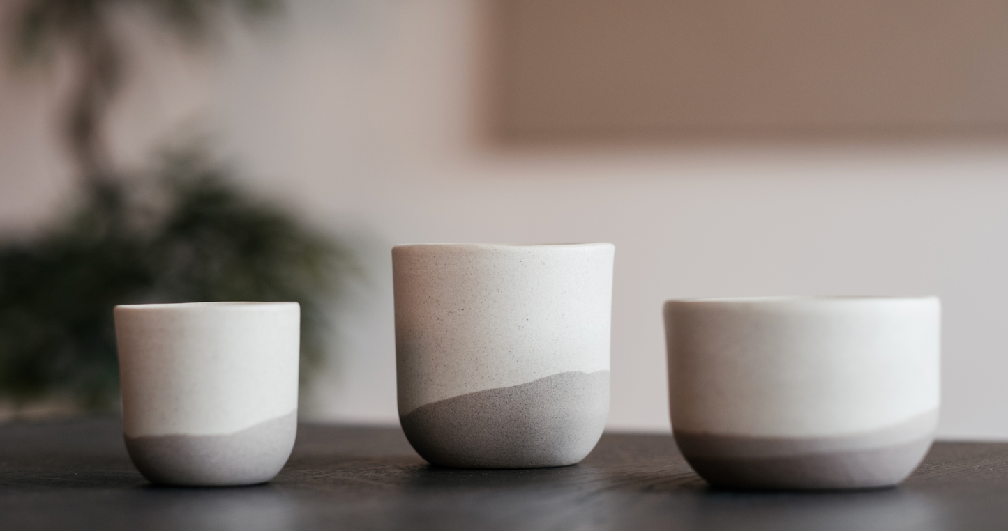 Badlands flat white cup - handcrafted in Southern Spain