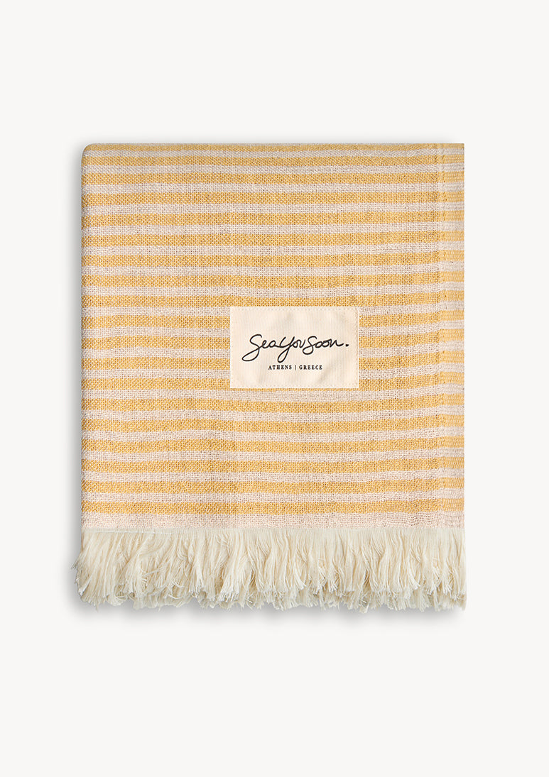 Gorgona beach towel mustard / Pre-order