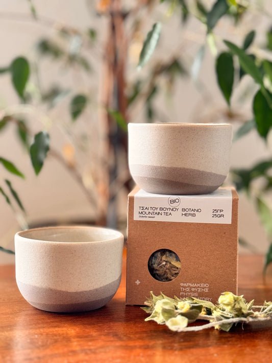 Tea Ritual Gift Set – Flatwhite Cups & BIO Mountain Tea